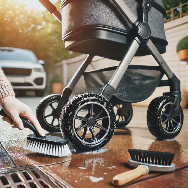 Cleaning a pet stroller